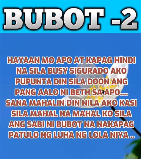 bubot meaning in tagalog|BUBOT .